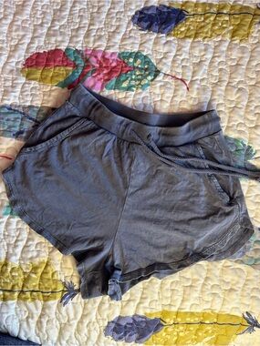 Colsie Soft Comfy Charcoal Gray Blue Cotton Lounge Shorts Size XS